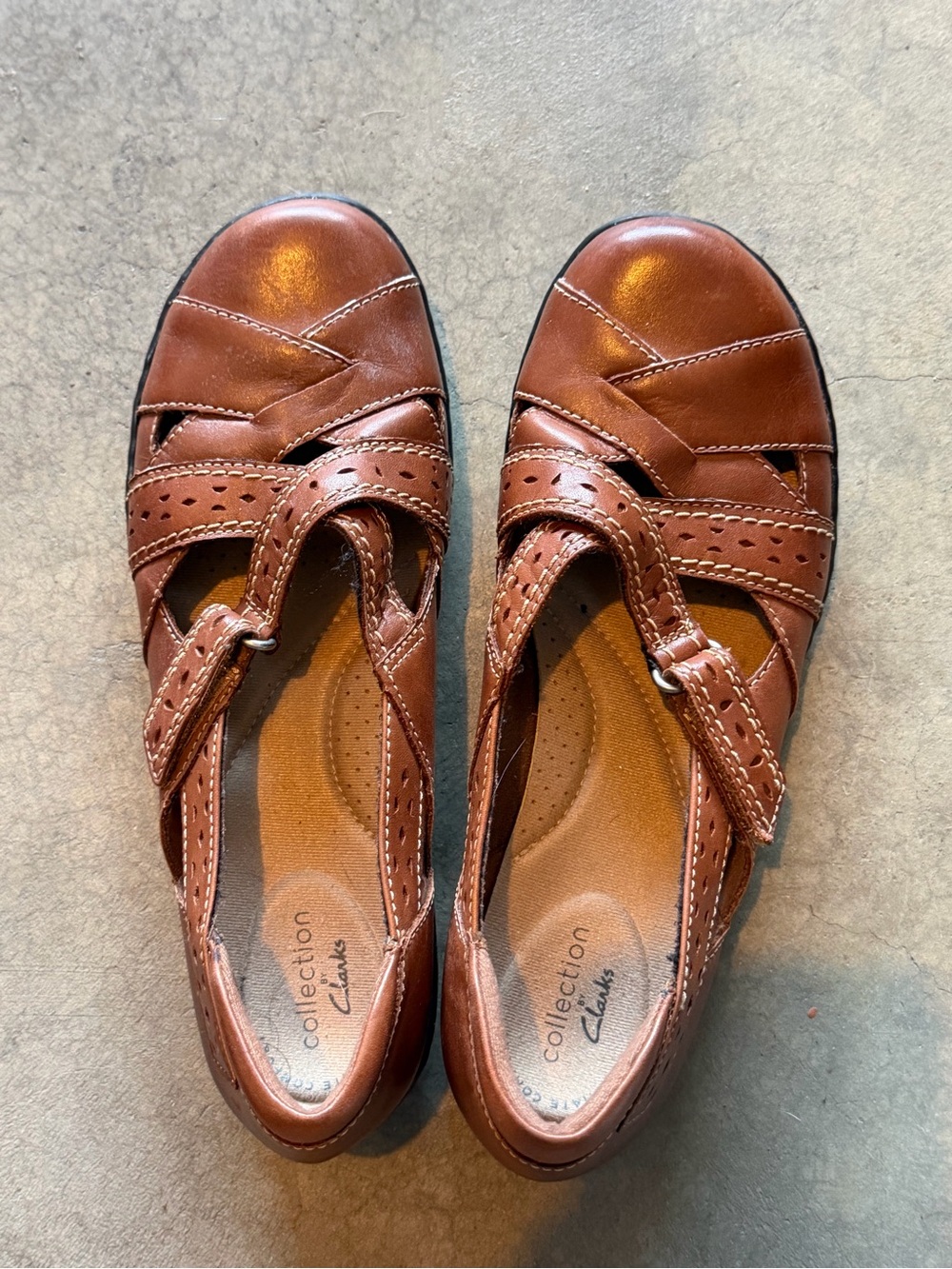 Cottagecore Women’s Brown Leather Mary Jane Comfort Shoes